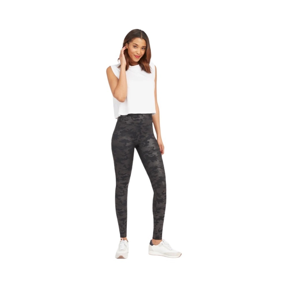 Spanx Faux Leather Camo Leggings​​